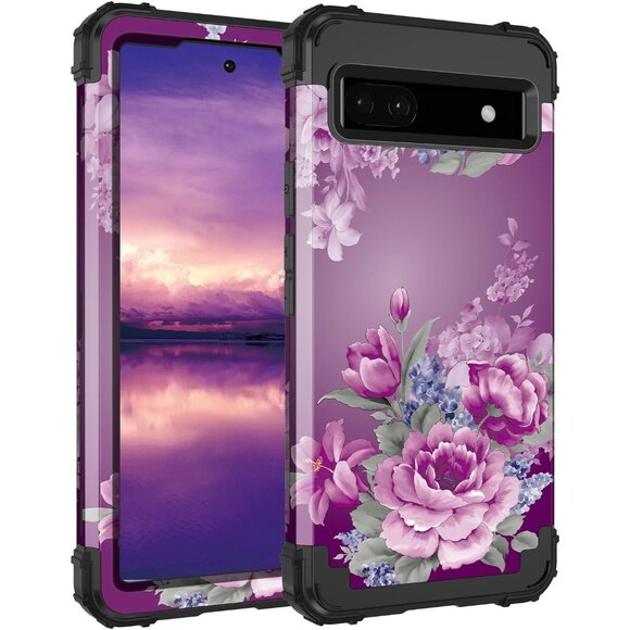 Other - Google Pixel 7 Case Floral Three Layer Shockproof Durable Protective Cover